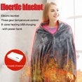 thumbnail image 1 of Yhmxh Couverture Chauffante-Couverture Électrique Couverture Lestée Châle Chauffant Couverture Rechargeable en Polaire Châle Chaud Réglable à Trois Vitesses avec une Rallonge de 1,5m une Couverture, 1 of 9