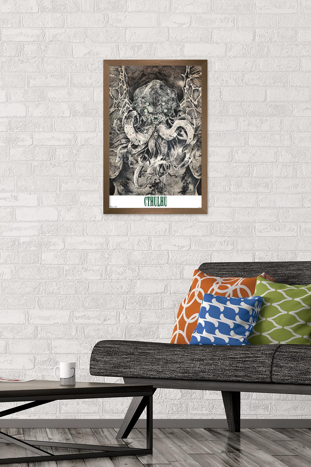 Cthulhu Wall Poster, 14.725" x 22.375", Framed