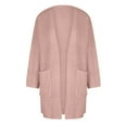 thumbnail image 5 of Lovskoo Cardigan Sweaters for Women Open Front Trendy Long Sleeve Coat Shirt Oversized Winter Outerwear Tops Pink, 5 of 5