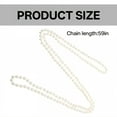 thumbnail image 2 of DESIGNICE Beads Sweater Necklace Double Layer Design Long Necklace Cheongsam Accessories Women Jewelry Beige, 2 of 4