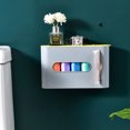 thumbnail image 2 of Boîte de Rangement Gadget de Cuisine Mural Finition Soignée Pratique Support de Sac à Déchets Style Simple Durable Bleu Foncé, 2 of 9