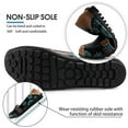 thumbnail image 4 of YAZI Womens Comfortable Leather Floral Print Flats Casual Driving Loafers Walking Shoes for Women, 4 of 8