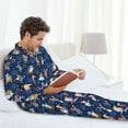 thumbnail image 6 of Gaeub Winter old man Playtime Mens Pajamas Set Mens Sleepwear with Long Sleeve Top & Bottoms PJs-Large, 6 of 7