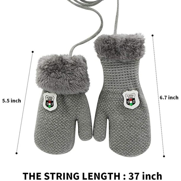 3 paires de gants pour tout-petits garçons filles hiver mitaines