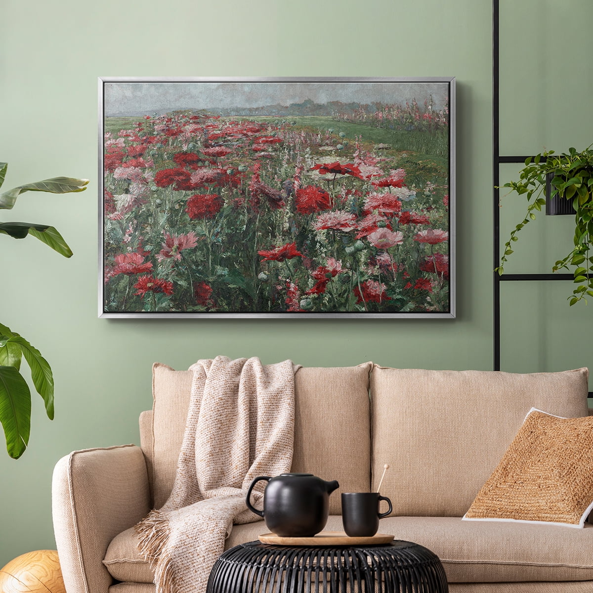 Vintage Botanical Print-XC By Wexford Home Framed in Silver Wood Gallery Wrapped Canvas 17 in. x 25 in.