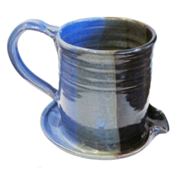Holman Pottery Stoneware Microwave Bacon Cooker Mug, Blue Earth