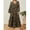 Brown, variant on ZANZEA Women Party Dress Gown Ball Leopard Print V-Neck Swing Long Shirt Dress
