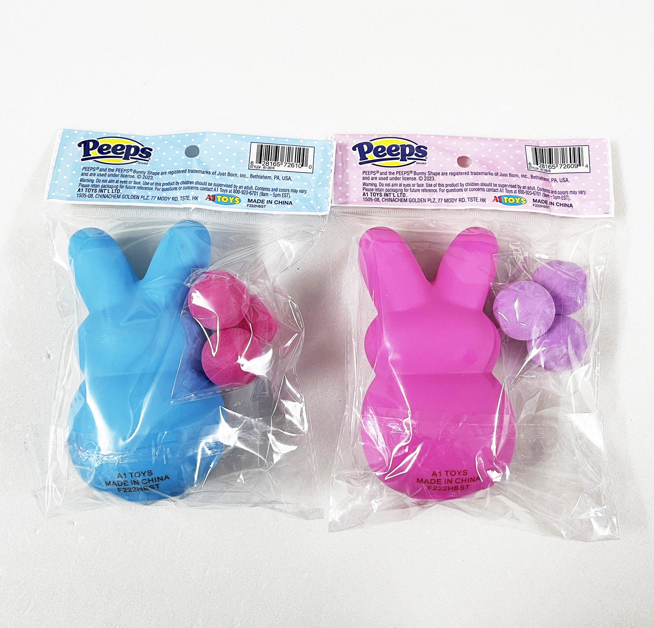 Peeps Popper Toys Pink and Blue