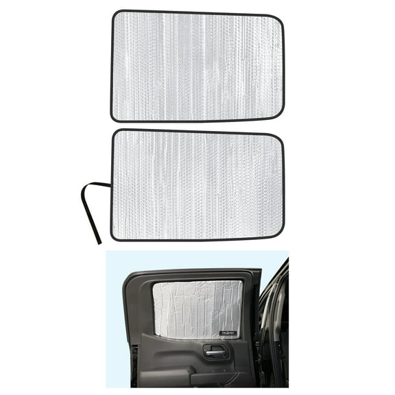 Yelloproauto Side Window Rear Seat Sunshades for 2019-2025 Chevrolet Silverado 1500 - 4Dr Double Cab (Set of 2)