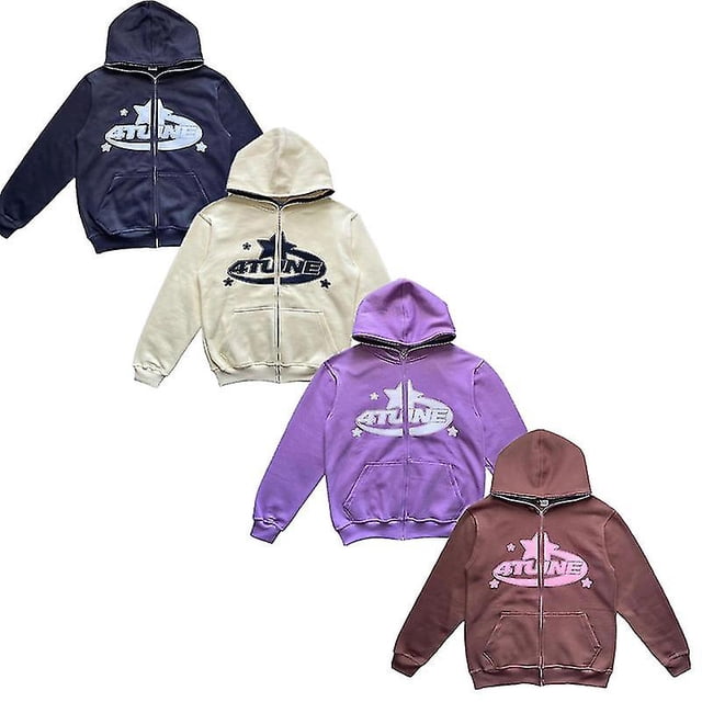 4tune Stars Autumn Winter Hoodie Cardigan Jacket Sweatshirt Loose Top Sweatshirt