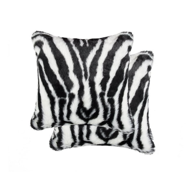BELTON FAUX FUR PILLOW 18"X18" 2-PACK