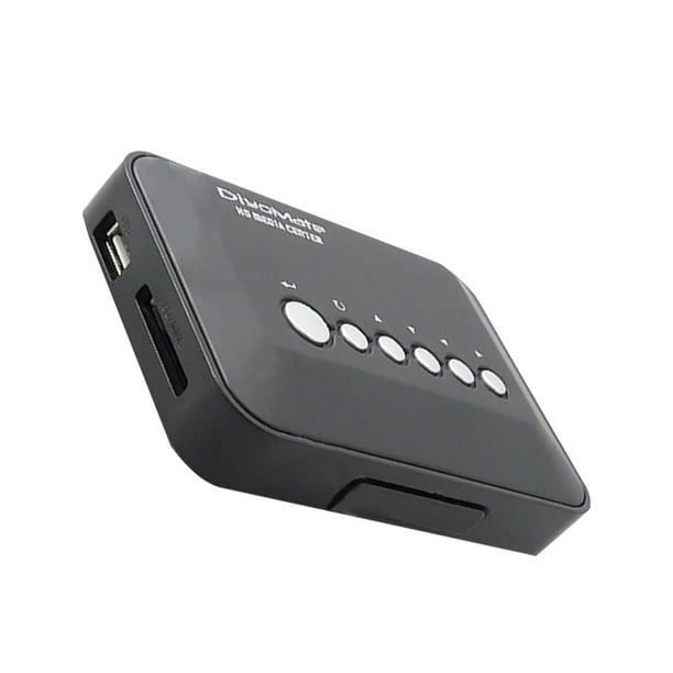 Reproductor multimedia Mini HD 720P HDD Media Player TV Box Salida AV MKV  RM SD USB SDHC MMC HDD Enchufe de EE. UU. Inevent EL0346-02B