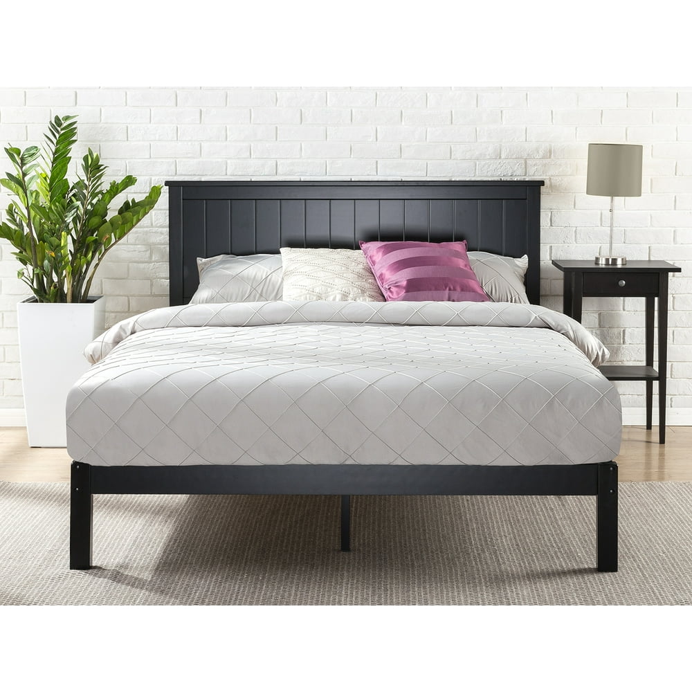Zinus Santiago Wood Cottage Style Platform Bed with Headboard, Multiple