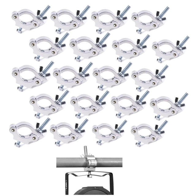 20 Gancho Abrazadera Reforzada de Aluminio Para Luz Escenario Tubo 1.5 a 2