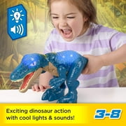 Imaginext Jurassic World Growl & Glow Baryonyx Dinosaur Toy with Lights Sounds & Chomping Action