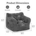thumbnail image 6 of Pamapic Bean Bag Chair with Corduroy Cover and Armrests, Lazy Sofa for Living Room, 6 of 7