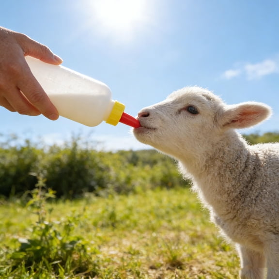OUNONA 4Pcs Livestock Feeding Bottles for Lamb Feeding with Clear Bottle and Easy Cleaning