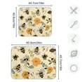 thumbnail image 3 of Bee Flying on Flowers Dish Drying Mats Kitchen Mat Microfiber Counter Absorbent Dish Pad Drainer Rack 18"x24", 3 of 7