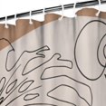 thumbnail image 3 of Brown Boho Line Art Plant Pattern Shower Curtain 84"x72" ,Bathroom Decorative Shower Curtains Set with 12 Hooks,Modern Waterproof Washable Shower Curtain, 3 of 6