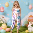 thumbnail image 2 of Staki Easter Overalls Toddler Baby Girl Easter Outfit Bunny Suspender Romper Jumpsuit Overalls Pants Leggings Summer Clothes 1-10Y(Light Purple,1-2 Years), 2 of 6