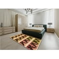 thumbnail image 4 of Ahgly Company Indoor Rectangle Patterned Blood Red Brown Area Rugs, 5' x 7', 4 of 6