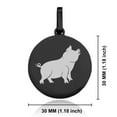 thumbnail image 2 of Stainless Steel Pig Good Luck Charm Round Medallion Pendant Necklace, 2 of 3