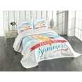 thumbnail image 3 of Ambesonne Ice Cream Quilted Bedspread Set 3 Pcs, Summer Taste, Queen Size, Multicolor, 3 of 5