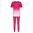 thumbnail image 2 of Hauts à Manches Courtes pour Femmes Tenues Décontractées 2 Pcs Hauts à Manches Courtes Pantalons Moulants à Col Rond Ensembles Survêtements Hauts à Manches Courtes pour Femmes Hauts à Col Montant pour Femmes, 2 of 5