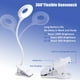 thumbnail image 4 of Lámpara de escritorio LED inalámbrica recargable de 3 W, 24 LED, táctil, con clip, 3 colores y 3 niveles de brillo, pequeña lámpara de lectura para niños antes de dormir, portátil, color blanco., 4 of 5