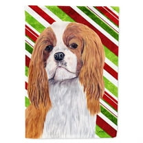 Carolines Treasures SC9354-FLAG-PARENT Cavalier Spaniel Candy Cane Holiday Christmas Flag multicolor