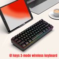 thumbnail image 4 of RGB Keyboard, Ergonomic Design Silent 2.4G Wireless  Wired 3 Mode Keyboard  for Laptop White,Black, 4 of 7