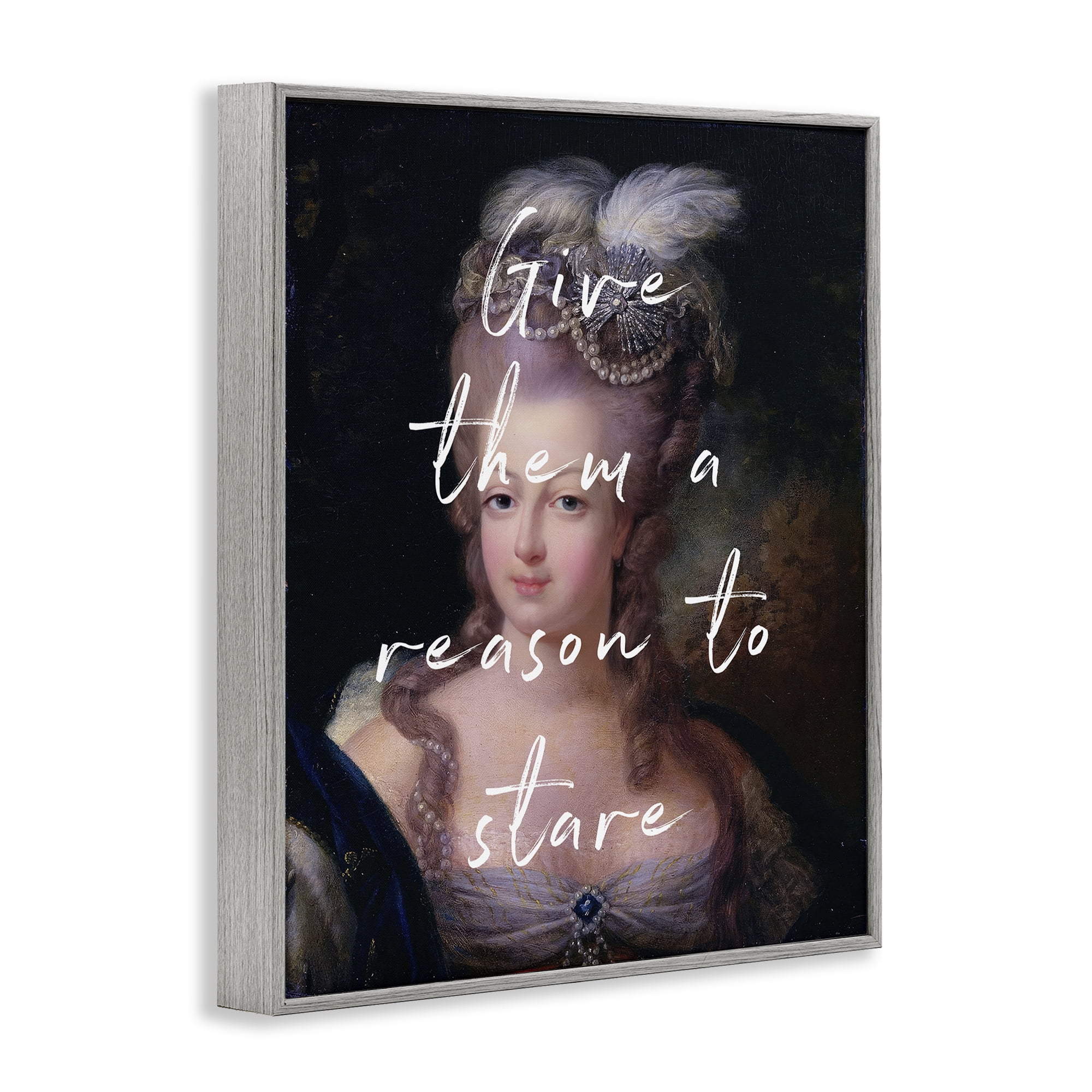 Stupell Industries Give Them A Reason To Stare Gray Framed Giclee Art, design by Tina LeCour