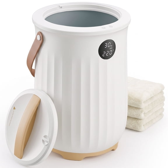 SHOUFTW 20L Bucket Towel Warmer with Auto Shut Off, Fast Heating, One-Touch Control & Fragrance Tray for Blankets & Robes, White
