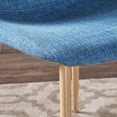 thumbnail image 5 of GDF Studio Resta Mid Century Modern Muted Blue Fabric Dining Chairs with Light Brown Wood Finished Metal Legs, Set of 2, 5 of 10