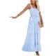 thumbnail image 3 of Txlixc Mujeres Verano Maxi Vestido Adultos Sexy Sin Mangas Tie-up Spaghetti Straps Rayas Vestido de Una Pieza Vacaciones Txlixc  Estilo de ocio, 3 of 9