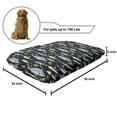 thumbnail image 2 of Nautical Pet Bed, Pattern of Various Fish Types and Bubbles in the Ocean Marine Vibes, Chew Resistant Pad for Dogs and Cats Cushion with Removable Cover, 24" x 39", Multicolor, by Ambesonne, 2 of 4