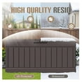 thumbnail image 4 of SONGMY 78 Gallon Outdoor Deck Box Large Resin Storage Box for Patio Furniture Cushions and Garden Tools (Brown), 4 of 7