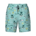 thumbnail image 4 of Lsque Mens Swim Trunks Hawaiian Style Pattern - Bathing Suit Compression Liner - Beach Swim Shorts Swimwear - (S-3XL) - Stretch Quick Dry -, 4 of 9