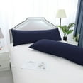 thumbnail image 3 of PiccoCasa 2Pcs Body Pillowcases 1800 Series Brushed Microfiber Long Pillow Covers, Navy, 3 of 7