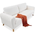 thumbnail image 2 of Acekid 84"Sofa Couch,Large Loveseat Sofa with Streamlined Armrests & Wood Feet,Modern Boucle Sofa for Living Room, 2 of 7