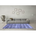 thumbnail image 3 of Ahgly Company Machine Washable Indoor Rectangle Abstract Blue Modern Area Rugs, 4' x 6', 3 of 4
