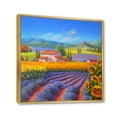 thumbnail image 3 of Designart 'Sunflower and Lavender Fields' Traditional Framed Canvas Wall Art Print, 3 of 5