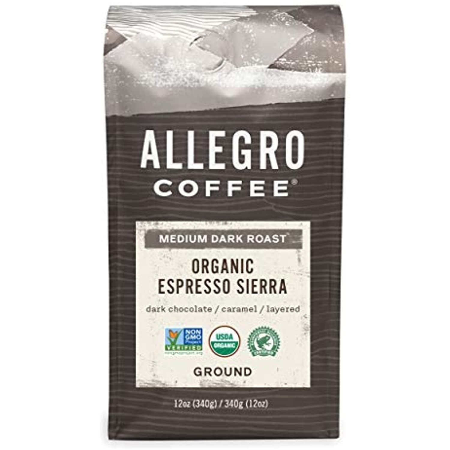 Allegro Coffee Organic Espresso Sierra Ground Coffee, 12 Oz