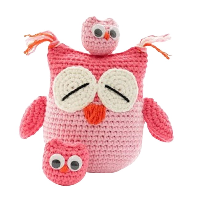 Injueey Kit de ganchillo DIY juguete de tejer a mano clásico para regalo de cumpleaños adultos principiantes amarillo Almacenamiento y organización del hogar Rosa
