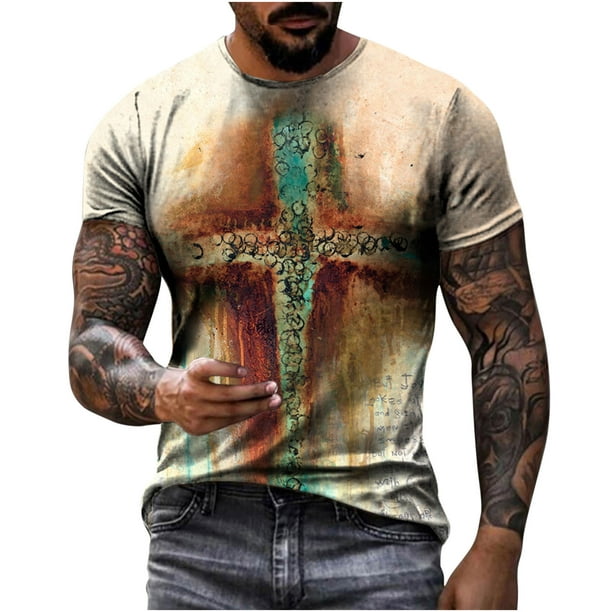 APEXFWDT Big and Tall Casual T-Shirt for Men Summer Vintage Short ...