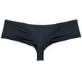 thumbnail image 2 of Botmois Men Wet Look Glossy Bikini Underpants Half Hip Underwear Bulge Pouch Boxer Briefs Male Pouch Enhance Panties Black XL, 2 of 3