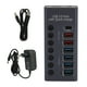 thumbnail image 2 of HUB USB 3.0, Divisor USB de 7 Puertos, 4 Puertos de Transferencia de DataS de Alta Velocidad, 3 Puertos de Carga Rápida Con Adaptador de Corriente E, 2 of 7