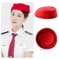 thumbnail image 5 of Apooke Solid Color Female Flight Attendant Hat Sweet Business Uniform Live Show Women Beret Caps Hats Air Hostess, 5 of 20