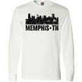 thumbnail image 3 of Inktastic Memphis City Skyline with Grunge Long Sleeve T-Shirt, 3 of 5