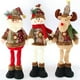 thumbnail image 1 of Muñeco de nieve de Papá Noel sentado de patas largas de peluche navideño, 1 of 5